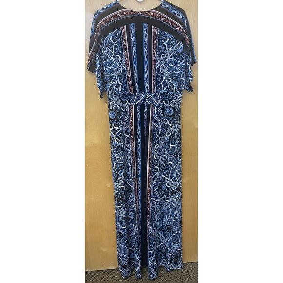 Cato Est. 1946 Women’s Maxi Dress Multicolor Elastic Waist Stretch Size Large - Picture 2 of 4